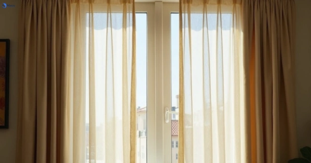 Dusty and dull curtains in oxford-falls-nsw before steam cleaning